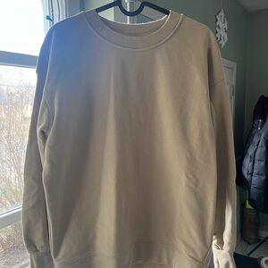 lululemon athletica Women's Beige Crew Neck Sweater